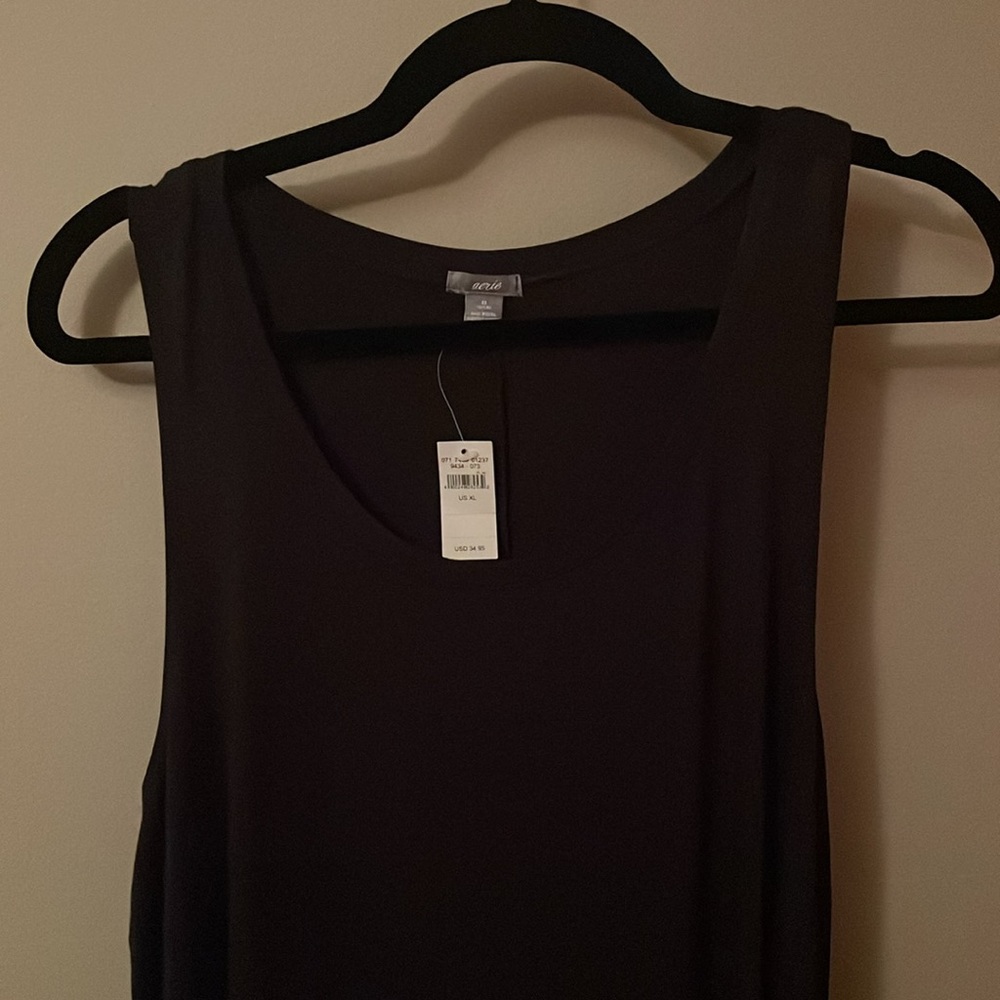 NWT XL Aerie Black Sleeveless Maxi Dress.